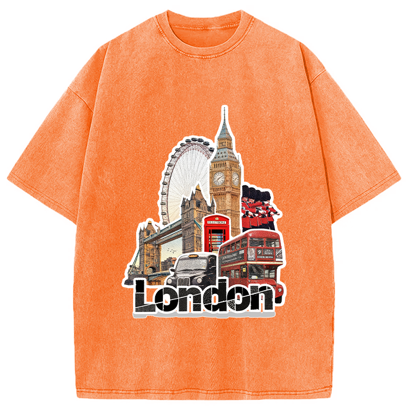 Modecanvas London View Washed T-Shirt