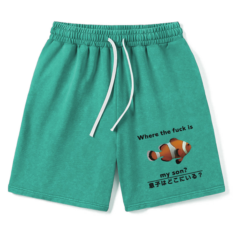 Modecanvas Fish Looking For Son Washed Short