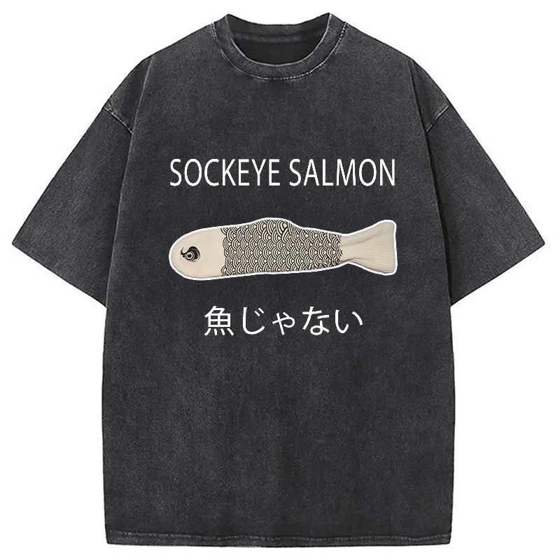 Modecanvas Sockeye Salmon Washed T-Shirt