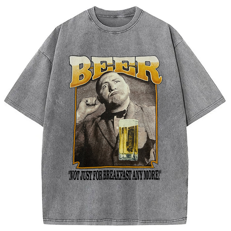 Modecanvas The Three Stooges BEER Breakfast Washed T-Shirt