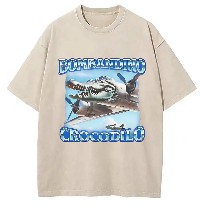 Modecanvas Bombandino Crocodilo Washed T-Shirt