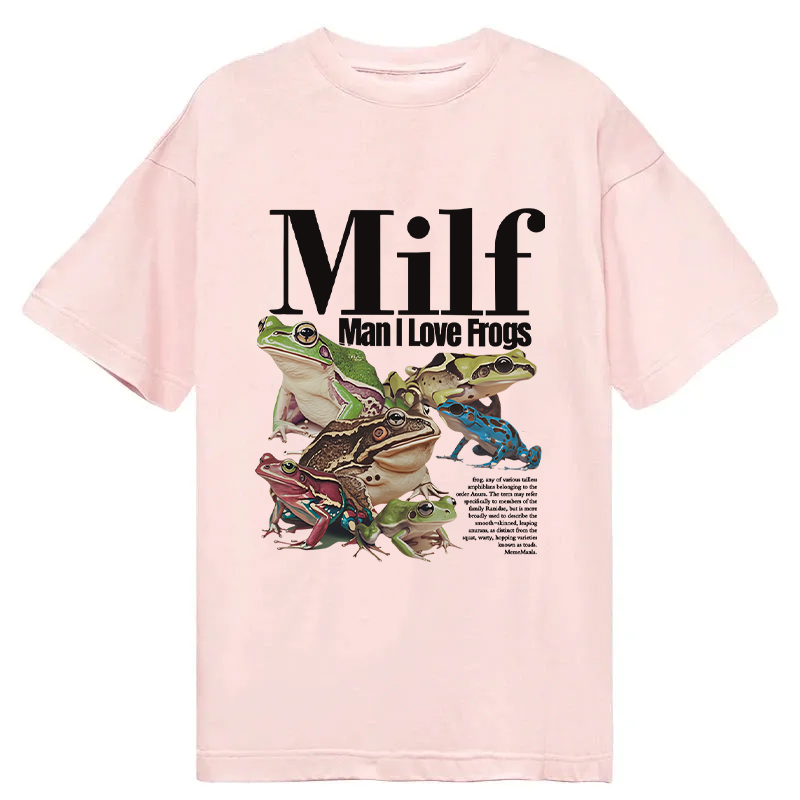 Modecanvas Man I Love Frogs Meme DTG Printing Classic T-Shirt-modecanvas