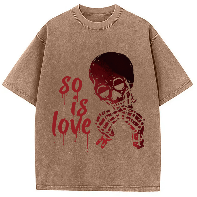 Modecanvas So Is Love DTG Printing Washed T-Shirt