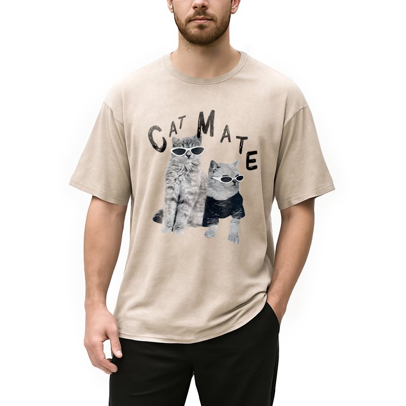 Modecanvas Catmate DTG Printing Washed T-Shirt