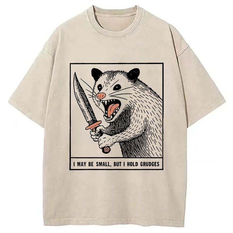 Modecanvas Possum With A Knife Washed T-Shirt