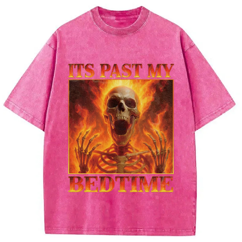 Modecanvas Its Past My Bedtime DTG Printing Washed T-Shirt