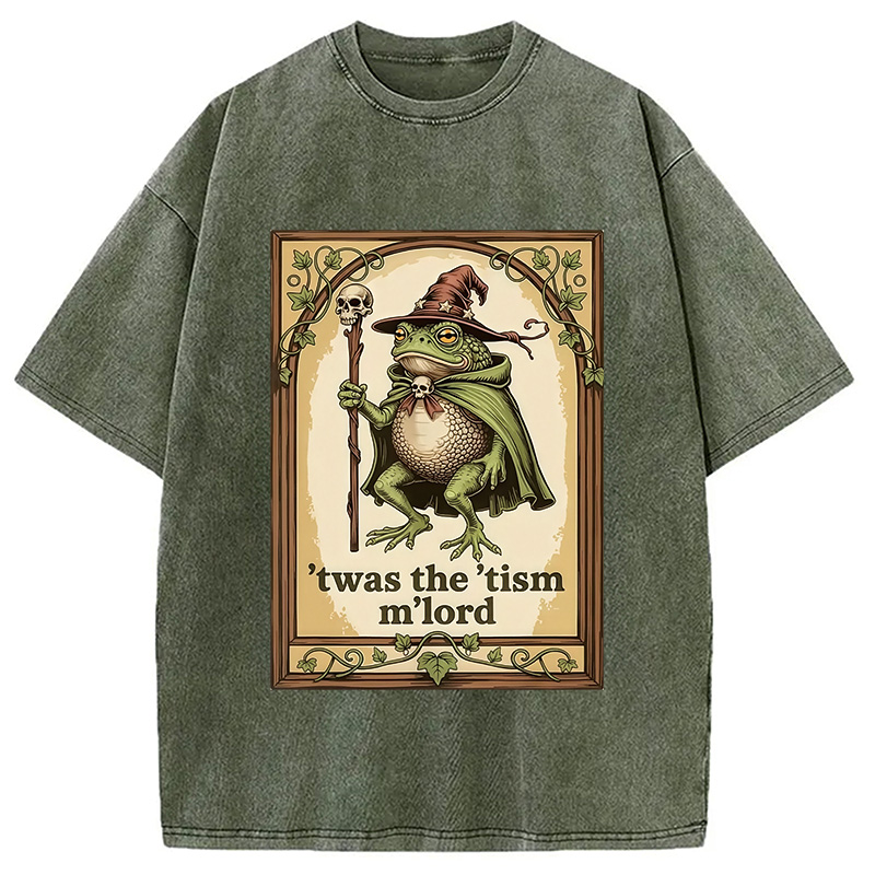 Modecanvas Frog with a Sword Washed T-Shirt
