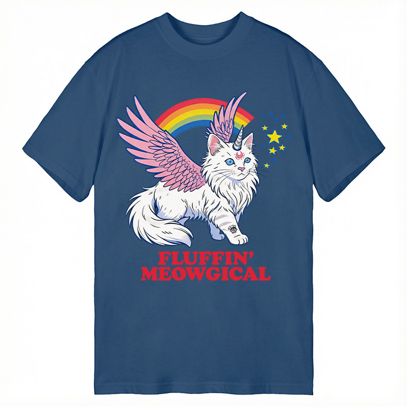 Modecanvas Fluffin Meowgical DTG Printing Classic T-Shirt-modecanvas