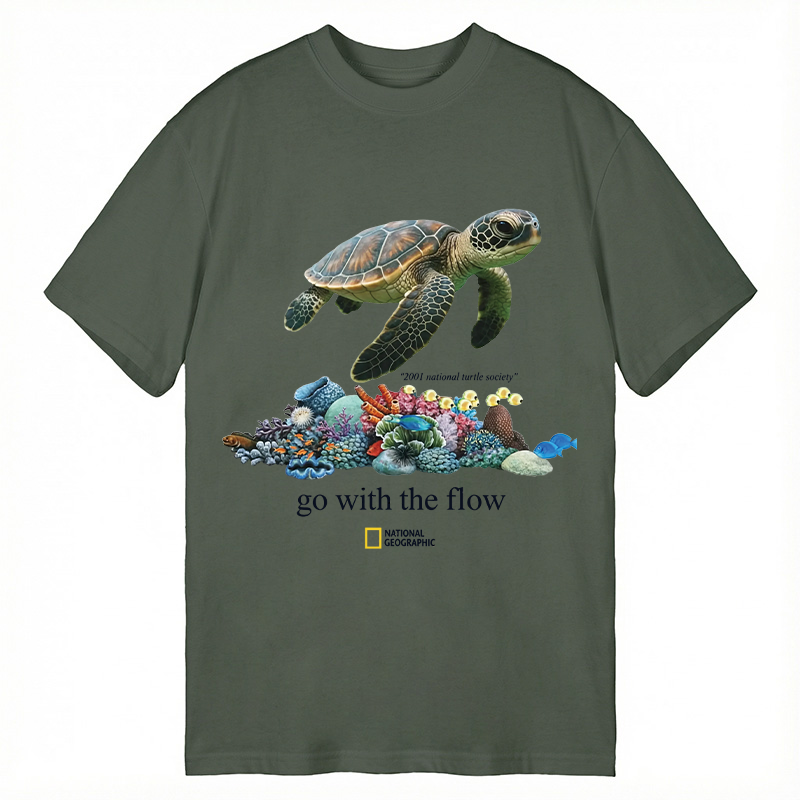 Modecanvas Go With The Flow 2001 DTG Printing Classic T-Shirt-modecanvas