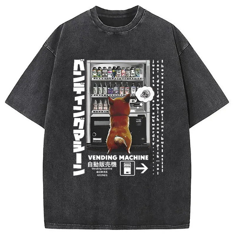 Modecanvas Japanese Vending Machine Washed T-Shirt