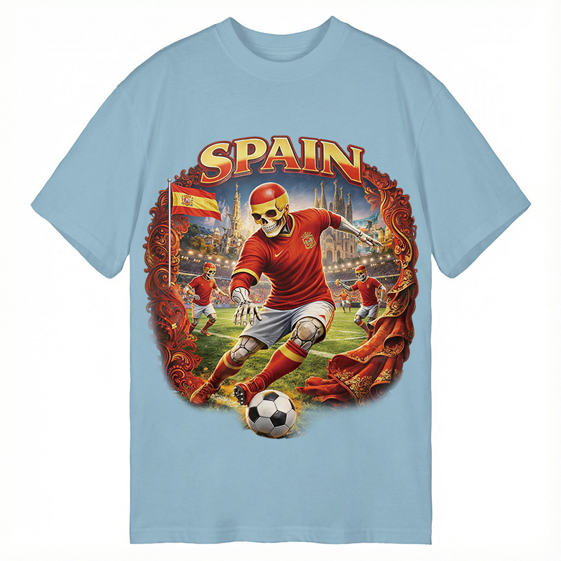 Modecanvas Spain Soccer Vintage DTG Printing Classic T-Shirt-modecanvas