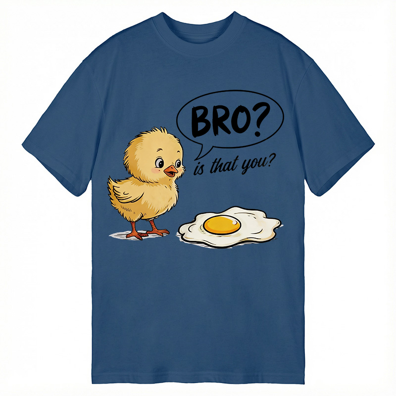 Modecanvas Funny Chick And Egg DTG Printing Classic T-Shirt-modecanvas