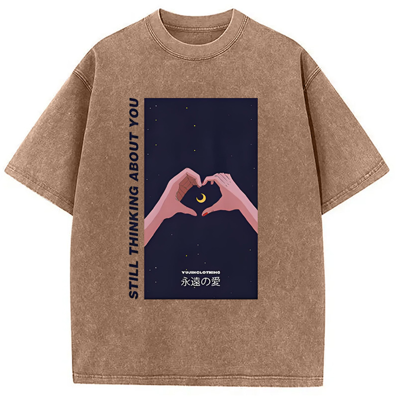 Modecanvas Still Thinking About You Washed T-Shirt