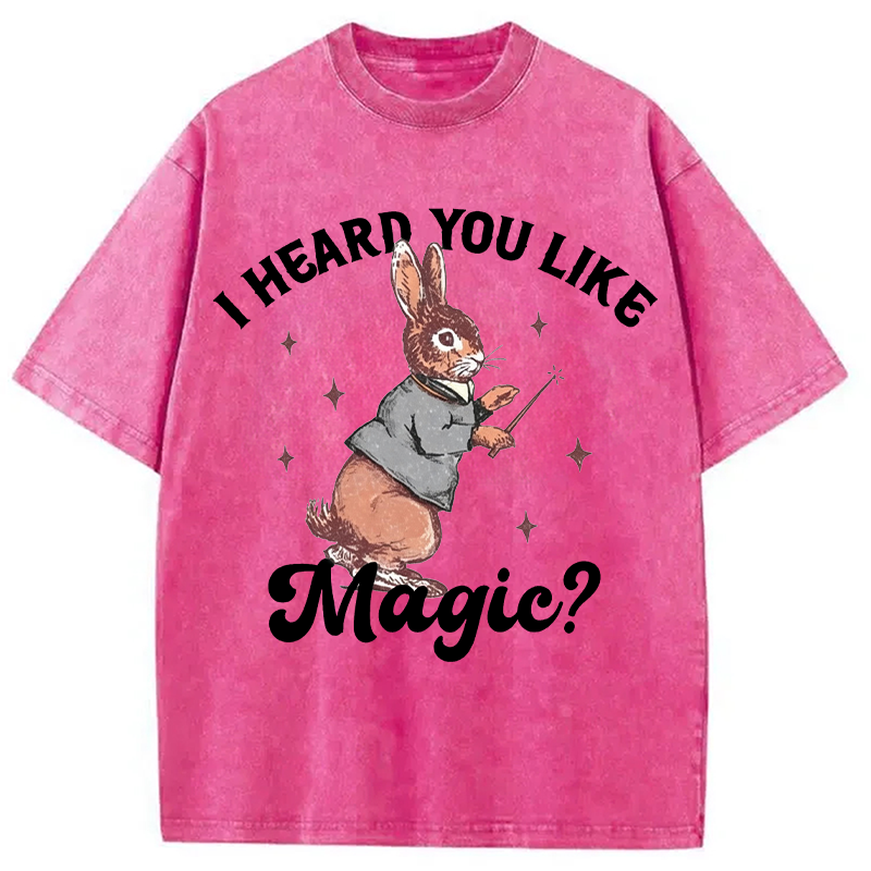 Modecanvas I Heard You Like Magic DTG Printing Washed T-Shirt