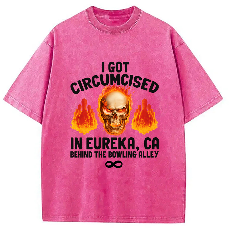 Modecanvas Circumcised Bowling Oddly Funny Meme Washed T-Shirt