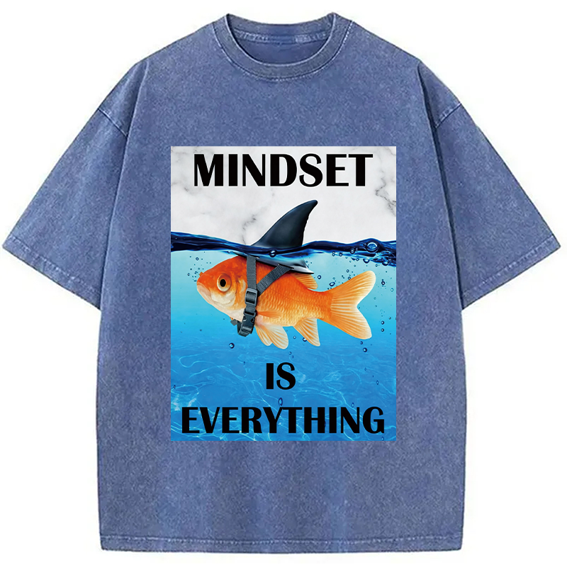 Modecanvas Mindset is Everything DTG Printing Washed T-Shirt