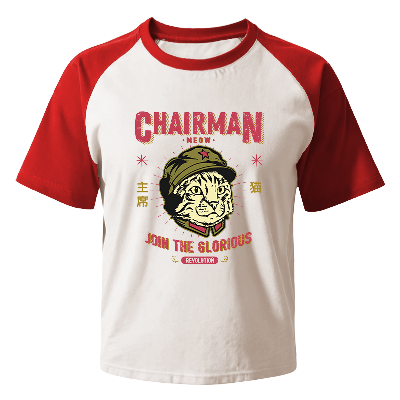 Modecanvas Chairman Meow Raglan T-Shirt