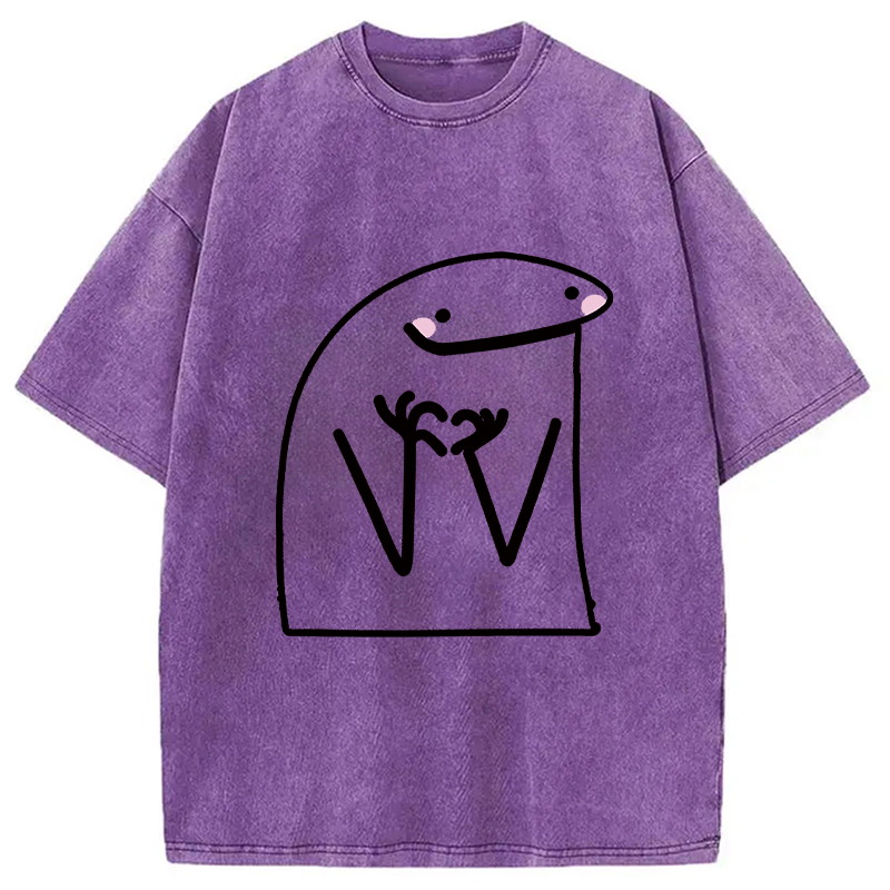Modecanvas Lovely Flork DTG Printing Washed T-Shirt
