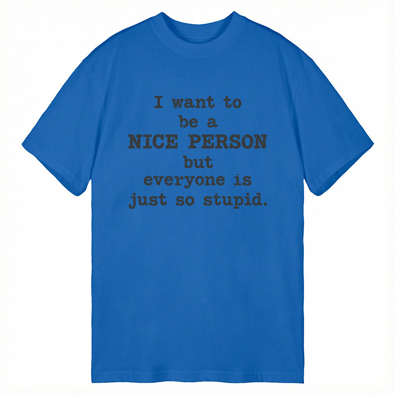Modecanvas I Want To Be A Nice Person DTG Printing Classic T-Shirt