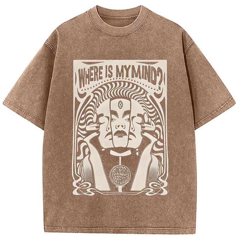 Modecanvas Where Is My Brain Washed T-Shirt-modecanvas