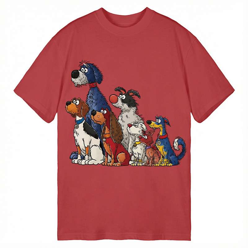 Modecanvas The Waiting Dog Art DTG Printing Classic T-Shirt-modecanvas