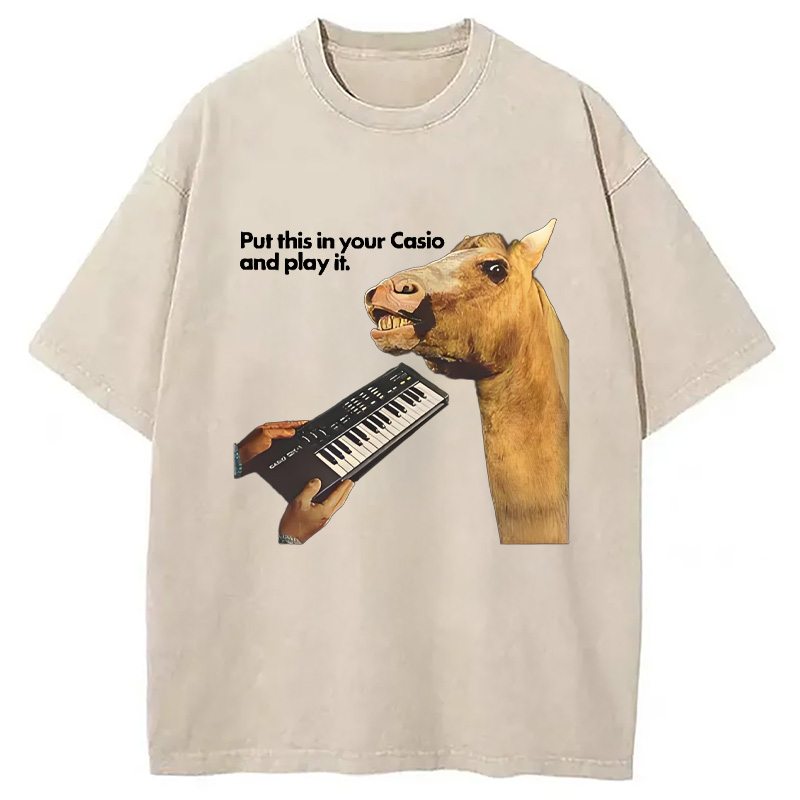 Modecanvas Casio SK1 Vintage Washed T-Shirt