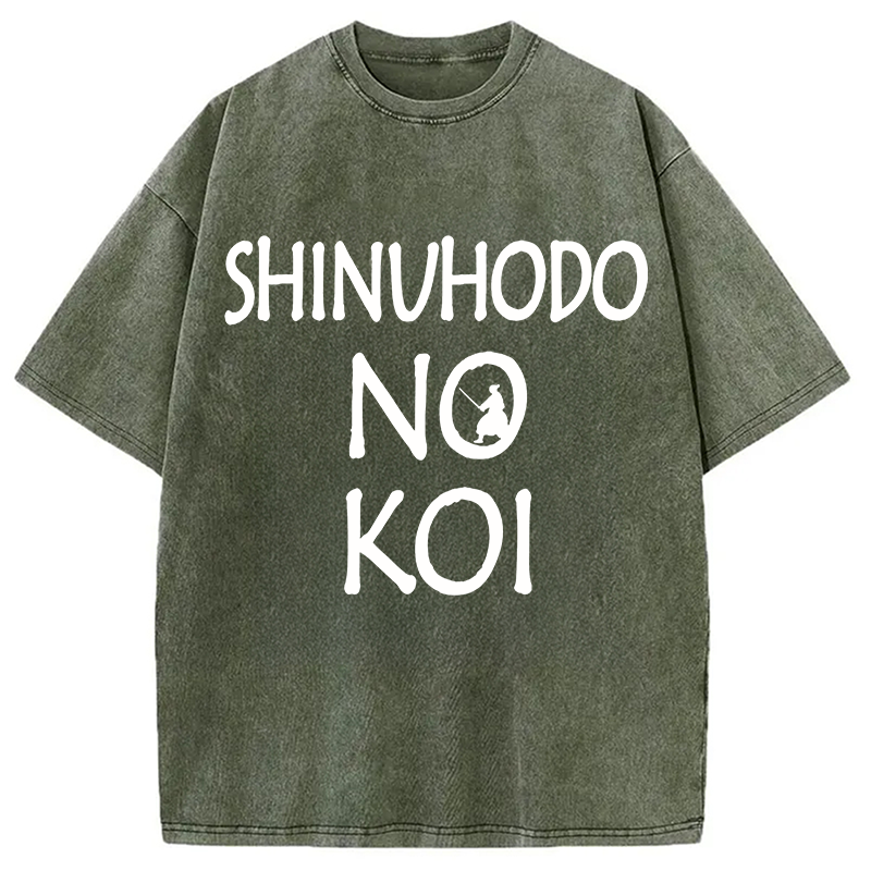 Modecanvas No Koi DTG Printing Washed T-Shirt