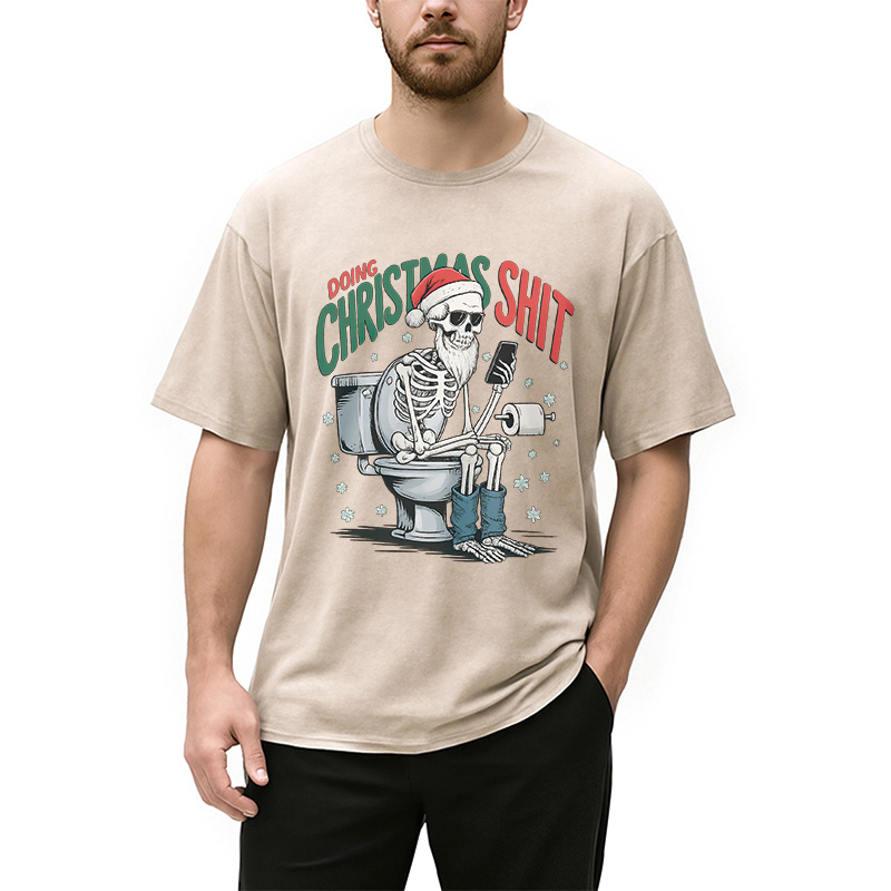 Modecanvas Doing Christmas Shit Washed T-Shirt