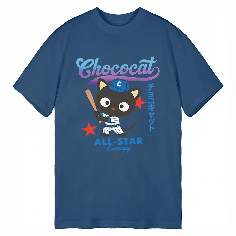 Modecanvas Chococat Baseball DTG Printing Classic T-Shirt-modecanvas