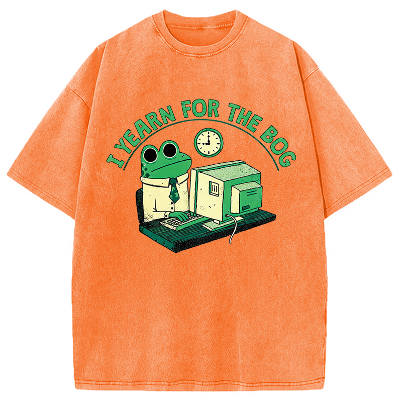 Modecanvas Yearn For The Bog DTG Printing Washed T-Shirt
