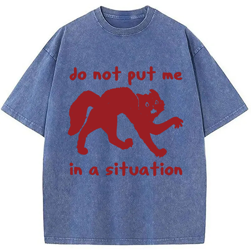 Modecanvas Do Not Put Me In A Situation DTG Printing Washed T-Shirt
