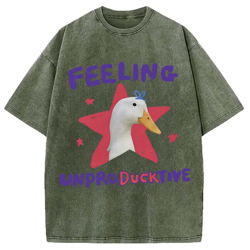 Modecanvas Feeling unproDUCKtive DTG Printing Washed T-Shirt