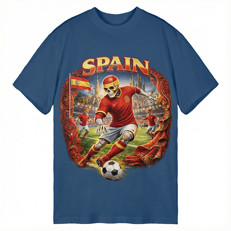Modecanvas Spain Soccer Vintage DTG Printing Classic T-Shirt-modecanvas