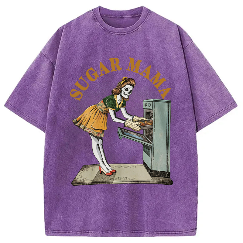 Modecanvas Sugar Mama DTG Printing Washed T-Shirt