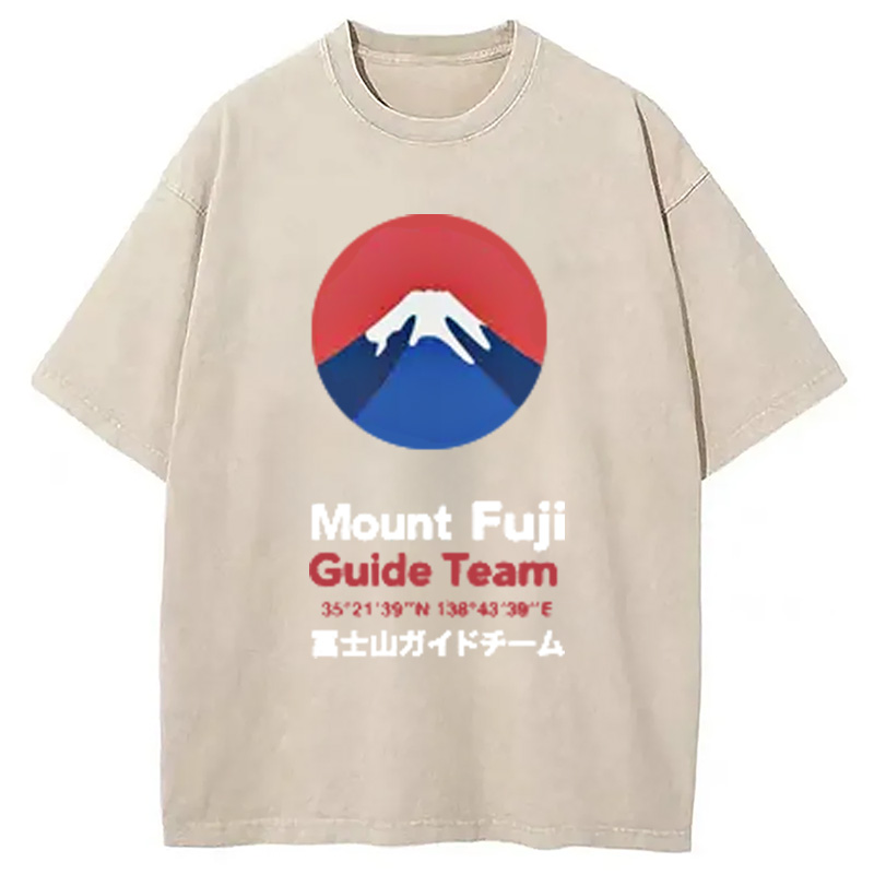 Modecanvas Japanese Mount Fuji Snow Washed T-Shirt