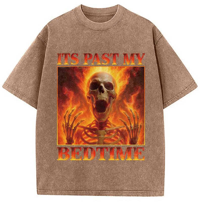 Modecanvas Its Past My Bedtime DTG Printing Washed T-Shirt