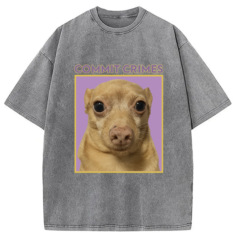 Modecanvas Crime Mouse Washed T-Shirt