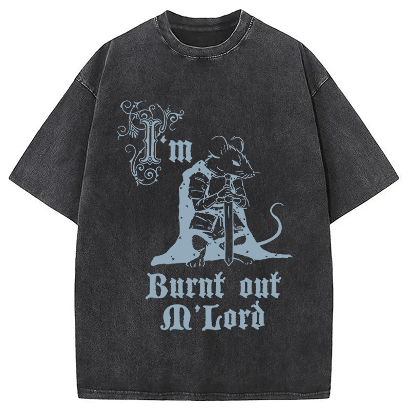 Modecanvas Tired Mouse DTG Printing Washed T-Shirt