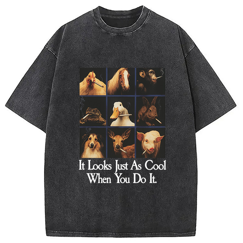 Modecanvas It Looks Just As Stupid When You Do It Washed T-Shirt