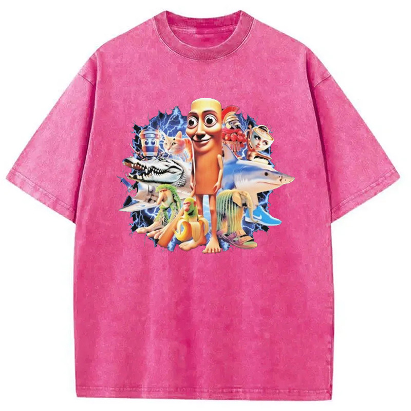 Modecanvas Tung Tung Tung Washed T-Shirt