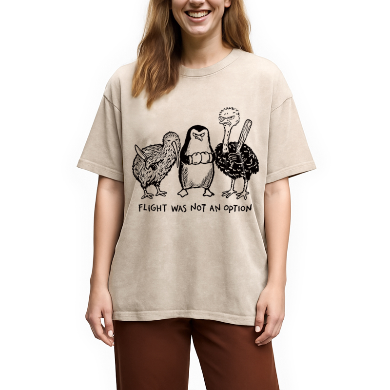 Modecanvas A Tough Decision DTG Printing Washed T-Shirt