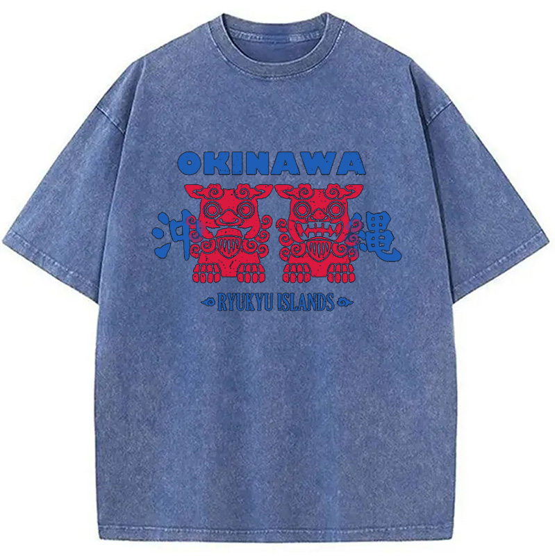 Modecanvas Okinawa Mascot Washed T-Shirt
