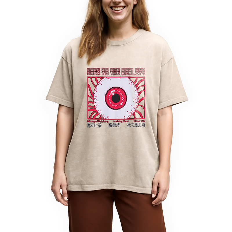 Modecanvas Under Surveillance DTG Printing Washed T-Shirt