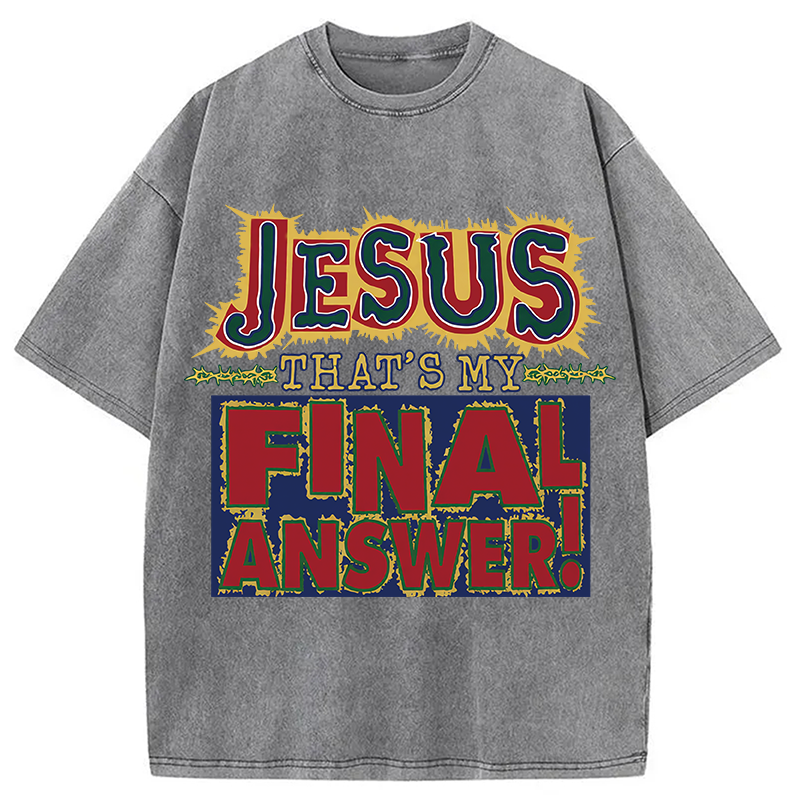 Modecanvas Jesus Bible Holy DTG Printing Washed T-Shirt