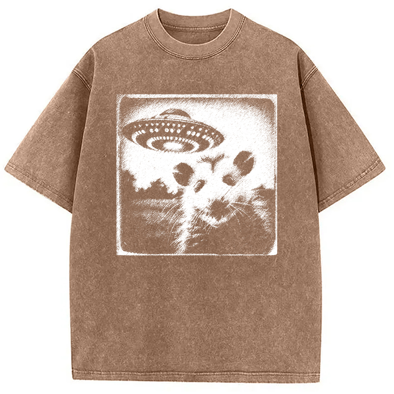 Modecanvas Where Is The Rat ? Washed T-Shirt
