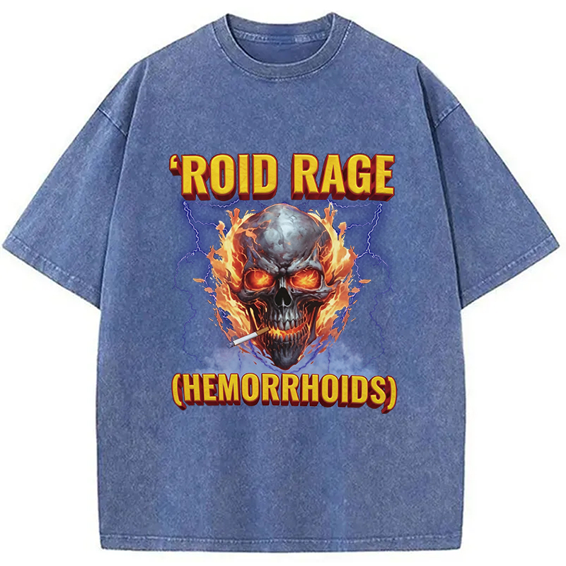 Modecanvas Roid Rage DTG Printing Washed T-Shirt
