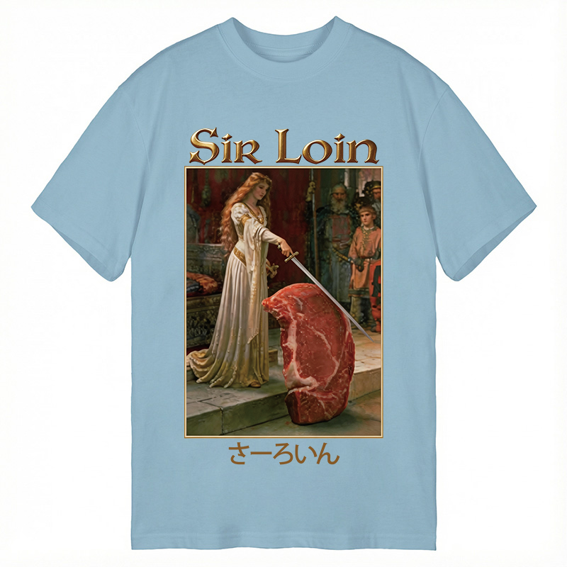 Modecanvas Sir Loin Sirloin Steak Meme DTG Printing Classic T-Shirt-modecanvas