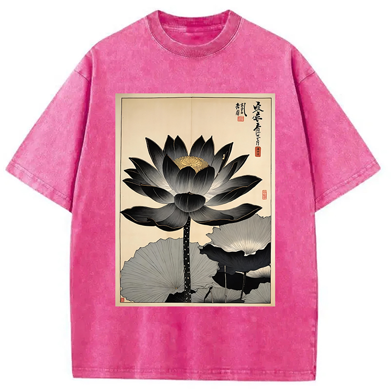 Modecanvas Japanese Black Lotus Washed T-Shirt