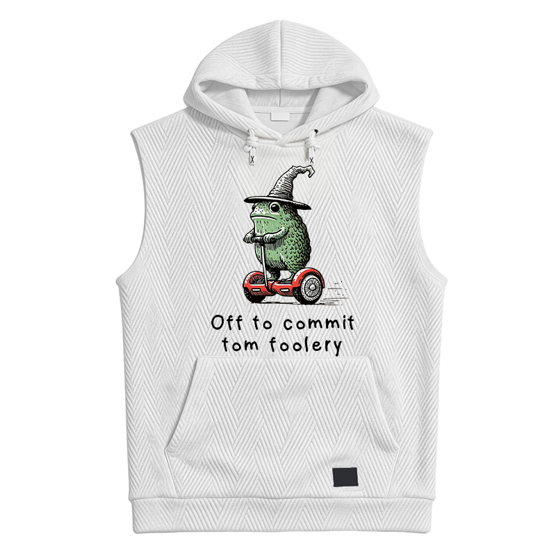 Modecanvas Frog Riding A Balance Scooter Hooded Tank