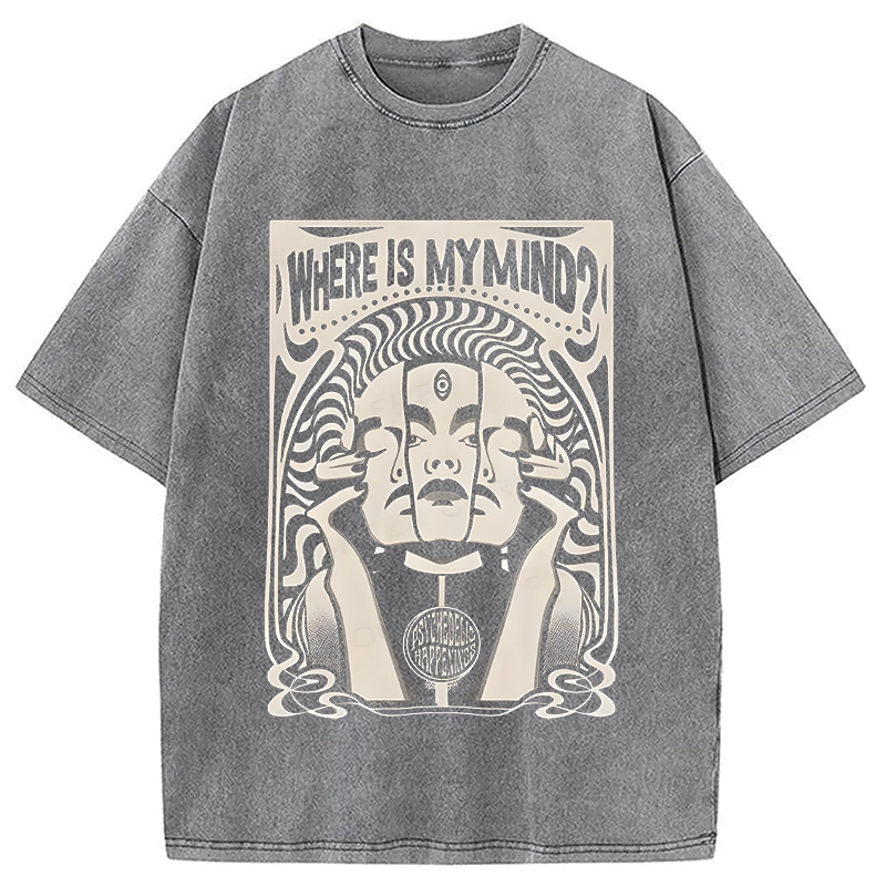 Modecanvas Where Is My Brain Washed T-Shirt-modecanvas